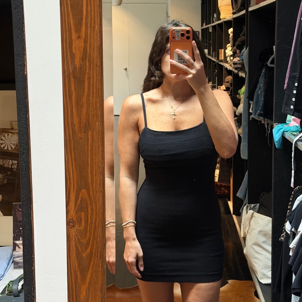 Zara Black Mini linen dress